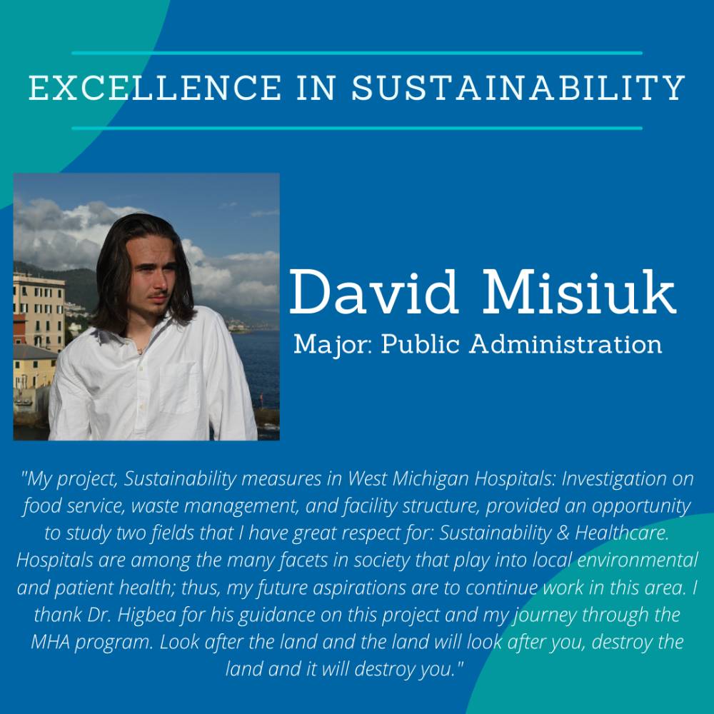 Excellence in Sustainability - David Misiuk